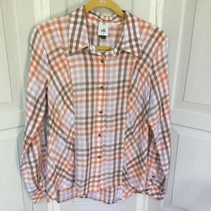 CAbi Multicolor Plaid Button Down Shirt